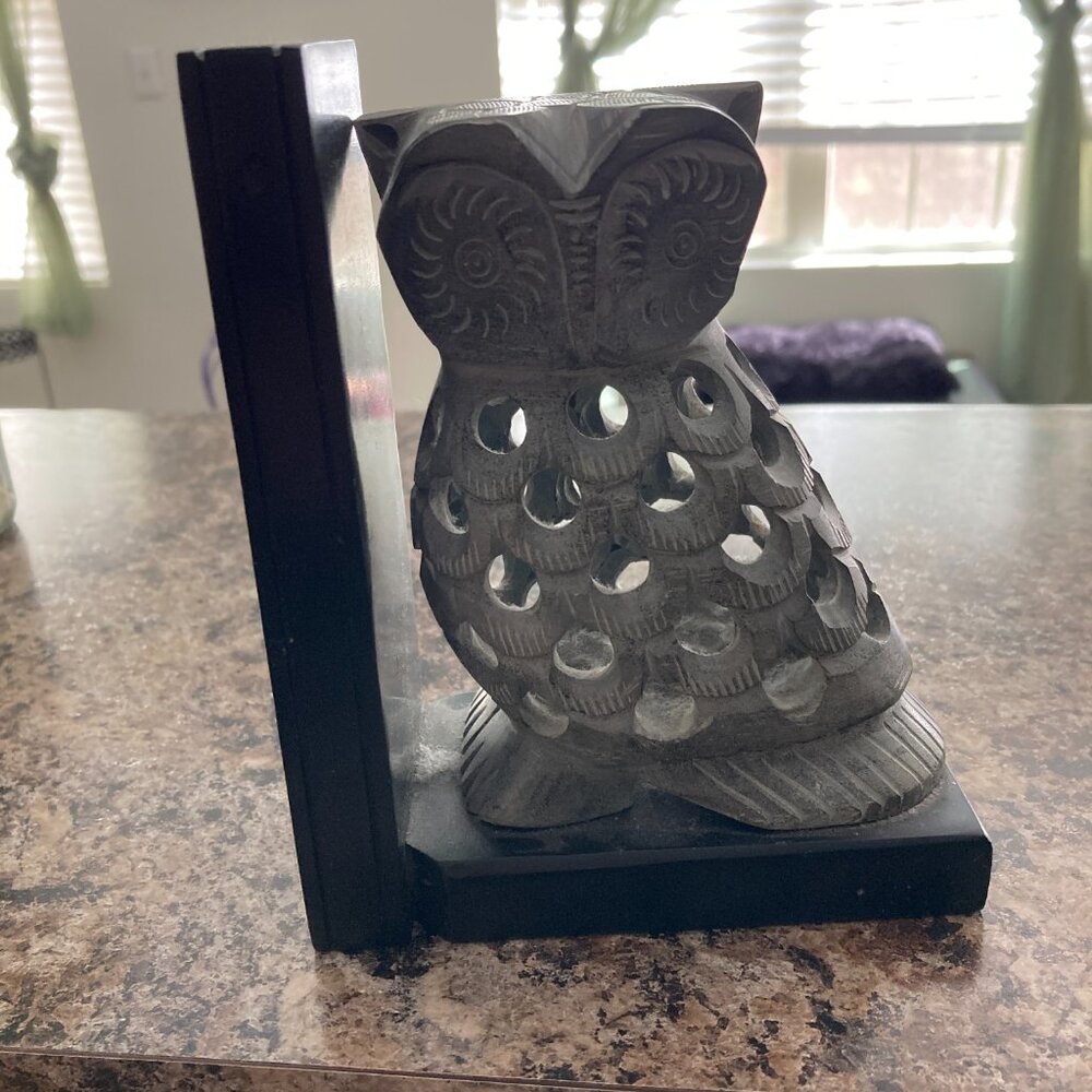 Soap Stone Owl Bookend